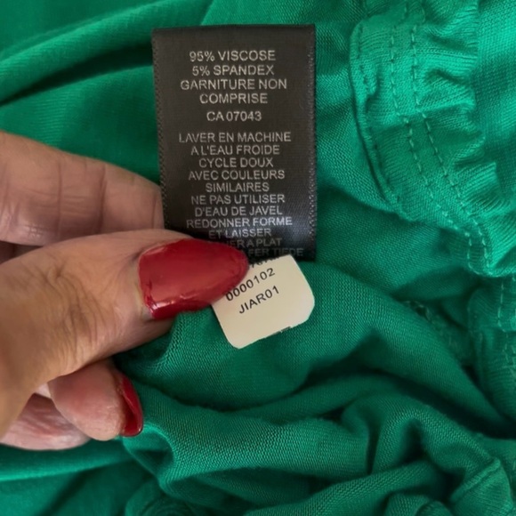 Cable & Gauge Green Relaxed 3/4 Sleeve Blouse - Picture 11 of 11